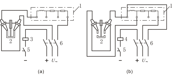 斷路器分、合閘時間測量原理接線圖